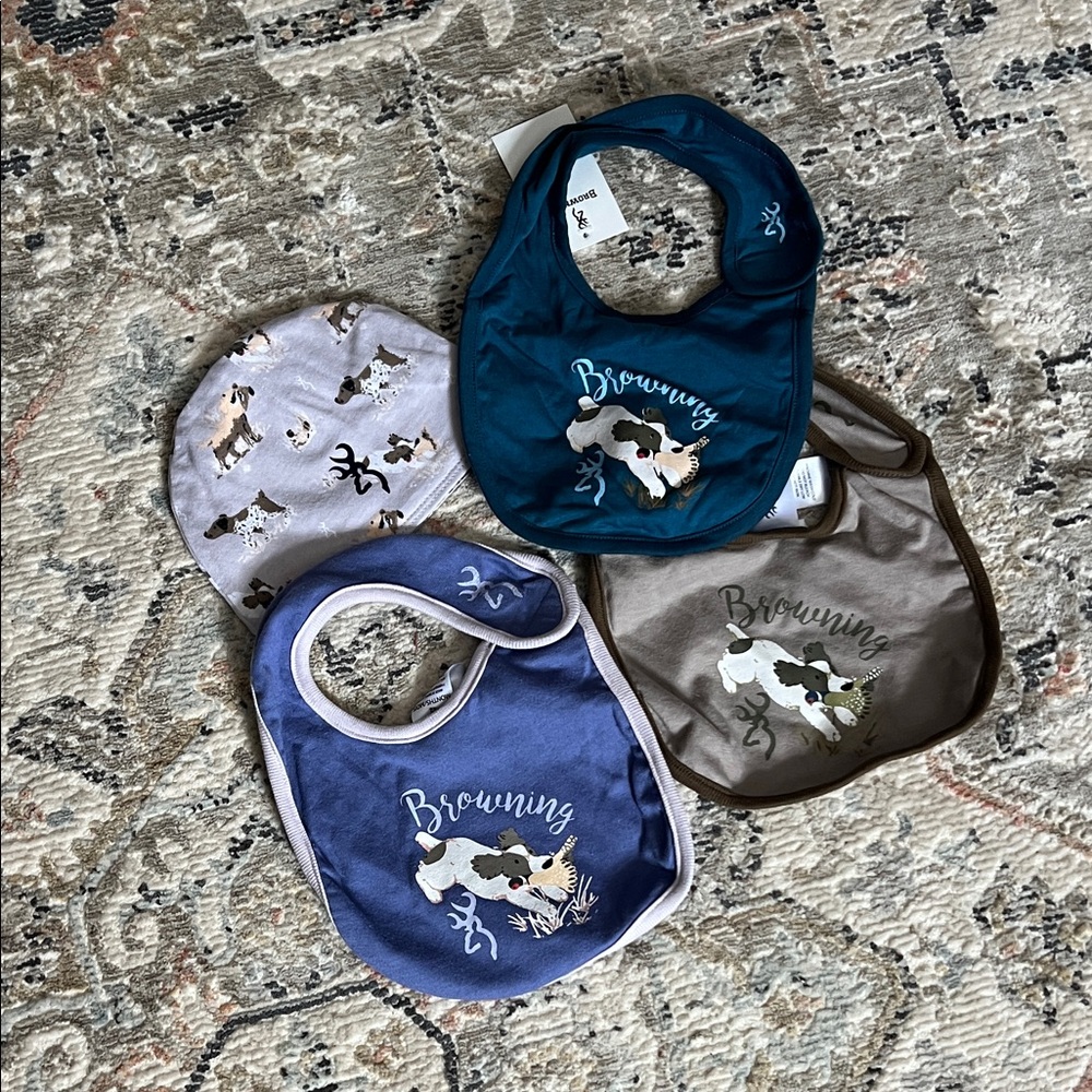 Browning Baby Bib Collection - Navy, Gray, Brown